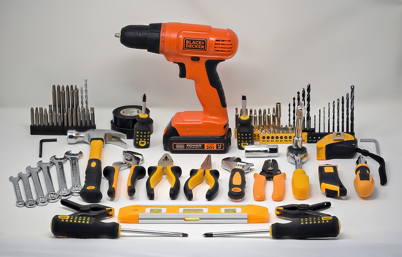 Illustrative photograph of tools and home work